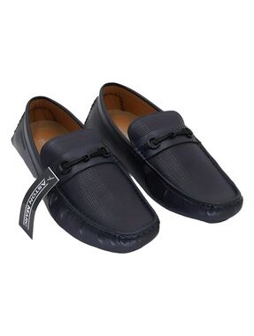 Aston Marc Mens Navy Bit Driving Loafers Slip On Shoes Size 12M